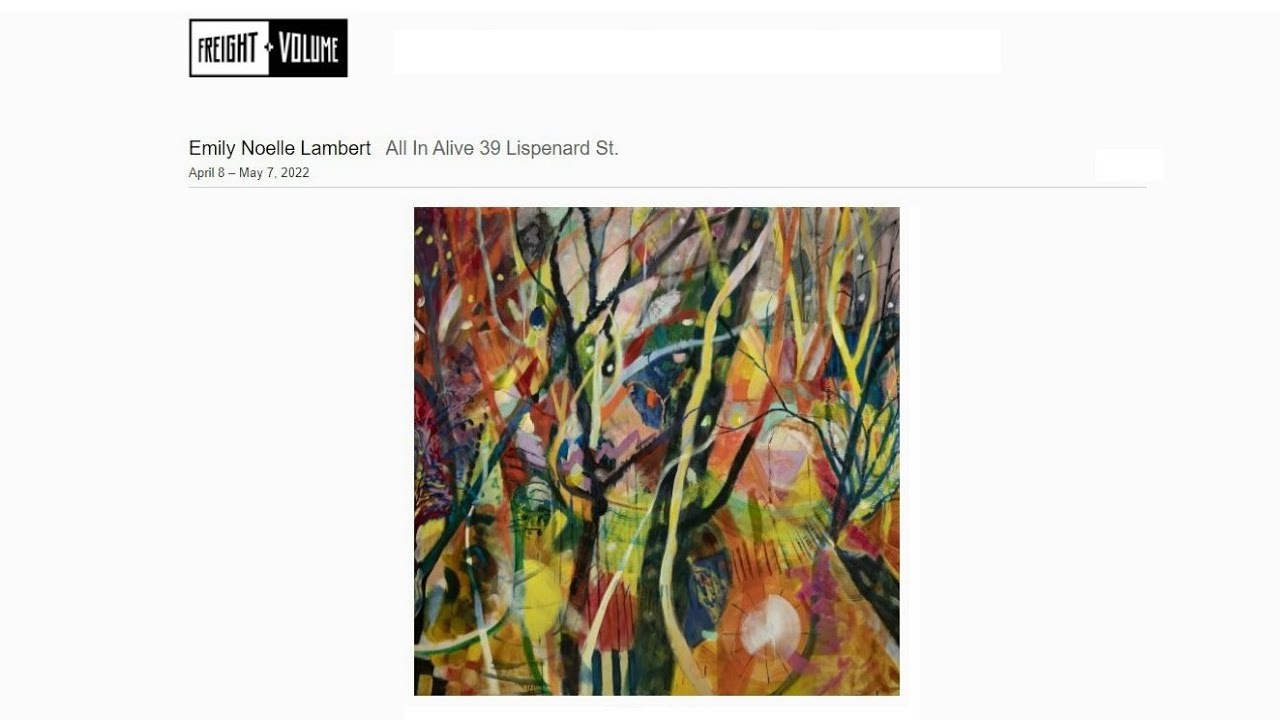 FREIGHT + VOLUME GALLERY - Emily Noelle Lambert