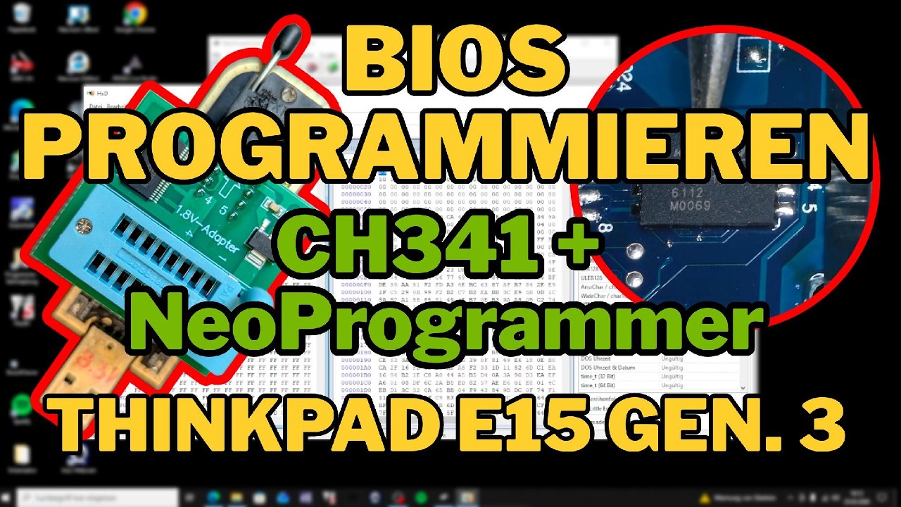 Neoprogrammer Tutorial Thinkpad E15 BIOS flashen mit CH341A + NeoProgrammer Tutorial (Winbond ...