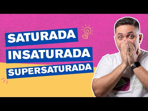 SOLUÇÃO SATURADA, INSATURADA E SUPERSATURADA