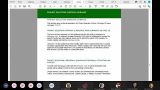 Project Selection Criteria 1 – Regional Park Summary; Project Selection Criteria 2 – Significant Reg