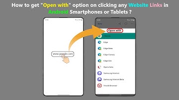 How to get "Open with" option on clicking any Website Links in Android Smartphones or Tablets ?