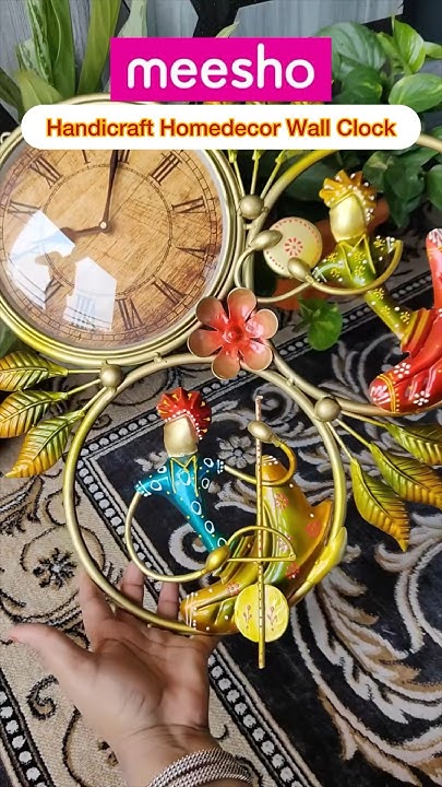 meesho-handicraft-homedecor-wall-clock-meesho-random-finds-haul
