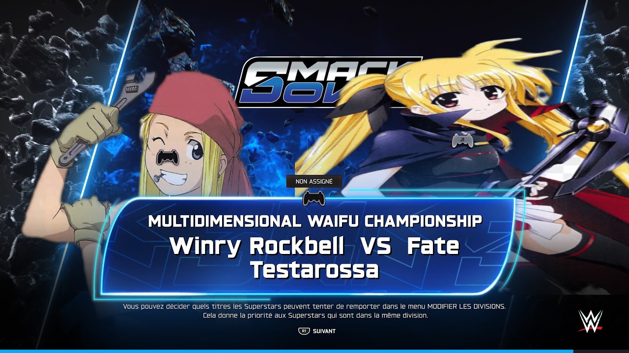 WWE 2K25. Чемпионат многомерных вайфу. Винри Рокбелл против Фейт Тестаросса (чемпионка).