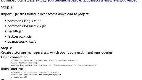 Connect to access 2007 + From Java 8+ using ucanaccess - Tutorial