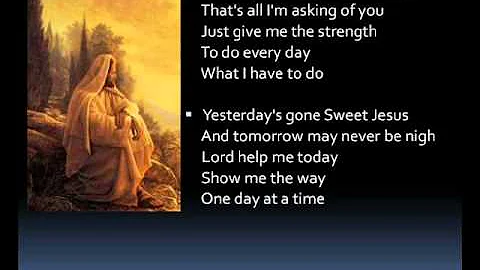 One day at a time (lyrics)