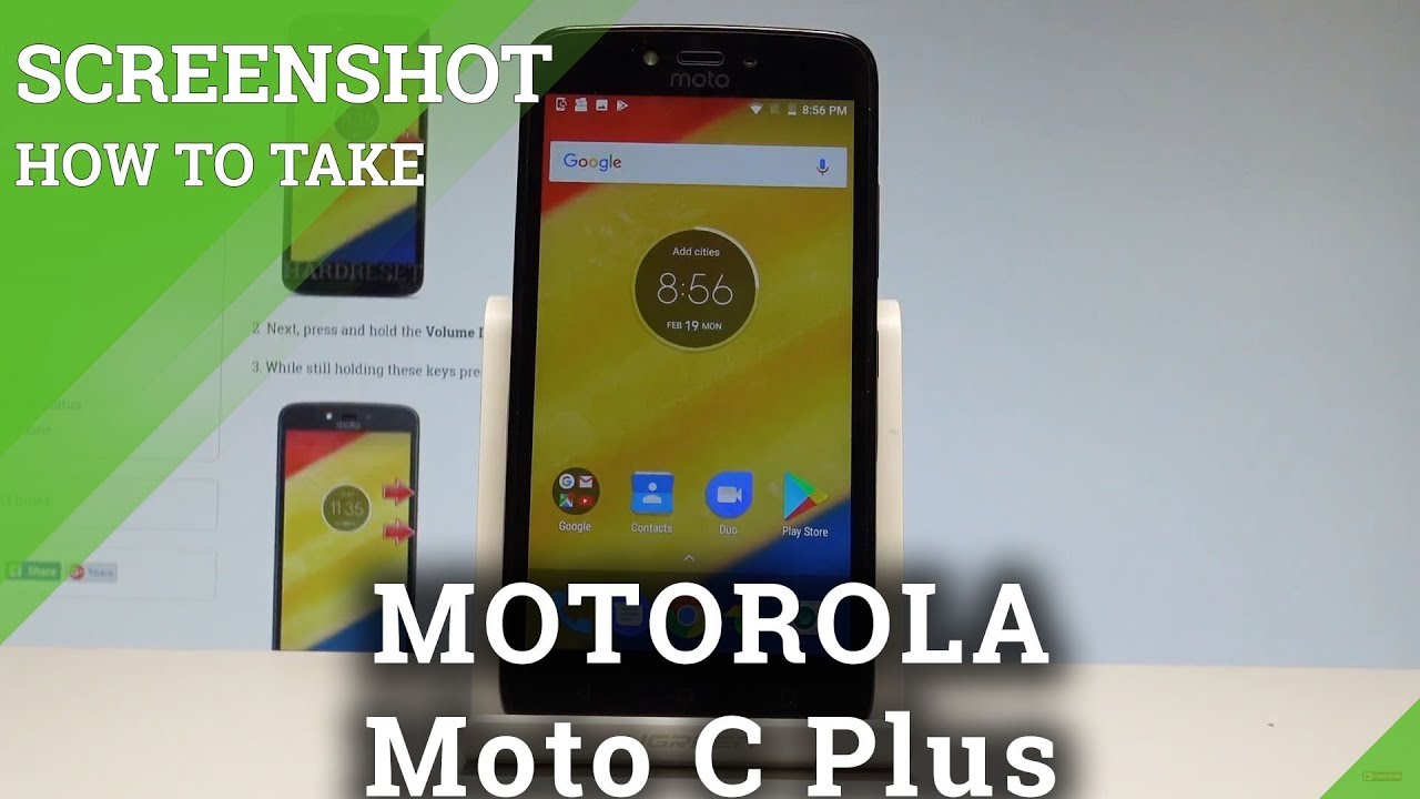 How To Take Screenshot In Motorola Moto C Plus - Capture Screen |Hardreset.Info