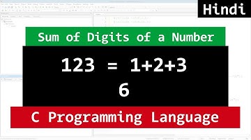 C Program to Find Sum of Digits of an Integer Number | Video Tutorial in Hindi