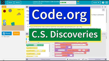 Code.org Lesson 21.4 Mini-Project - Side Scroller | Tutorial and Answers | Unit 3 CS Discoveries