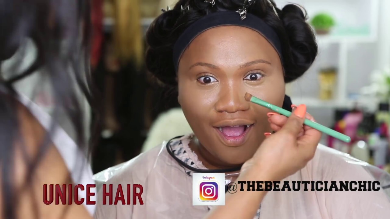 CLIENT HAIR AND MAKEUP TRANSFORMATION VLOG 22 |UNICE HAIR