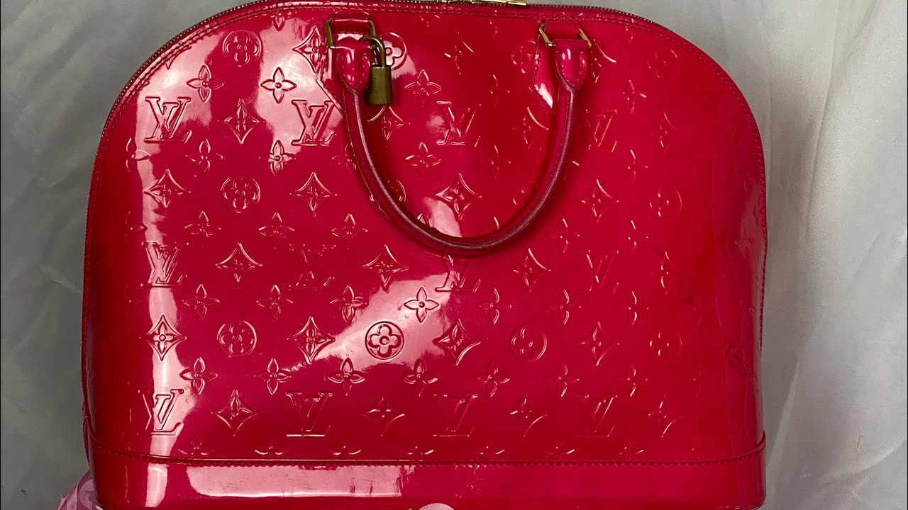 Louis Vuitton Rose Pop Monogram Vernis Alma GM Bag Louis Vuitton