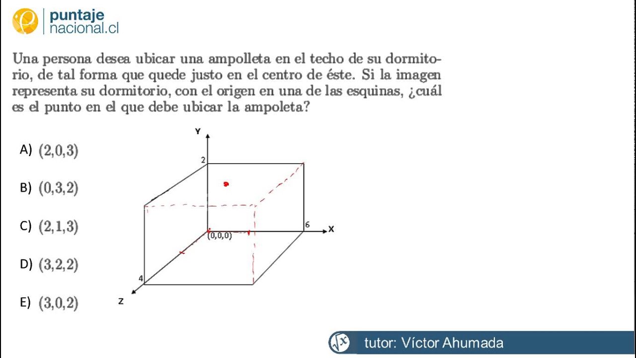 preamble Matemática Función de primer grado y coordenadas en el espacio Pregunta 16