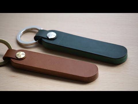 How to make a leather key chain / Leather craft / Free pattern