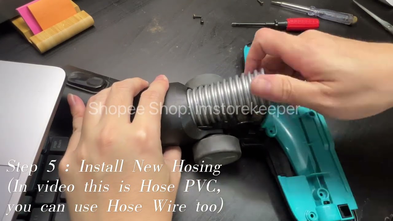 Philips Cordless Vaccum Replacement Hose in Nozzle head Tutorial 