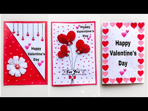 3Easy & Beautiful white paper Handmade Happy Valentine's Day Card making 2026|DIY Love Greeting Card