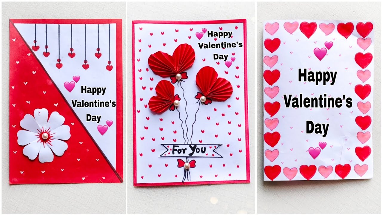 3Easy & Beautiful white paper Handmade Happy Valentine's Day Card making 2026|DIY Love Greeting Card