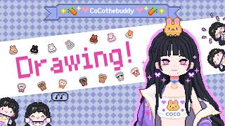 [Drawing] Animating My Pixel OC & Bunny Coco