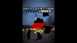 FIFAワールドカップ2026ヨーロッパの優勝確率 ※この動画は100%正確ではありません＃ヨーロッパ ＃地理＃サッカー#ワールドカップ