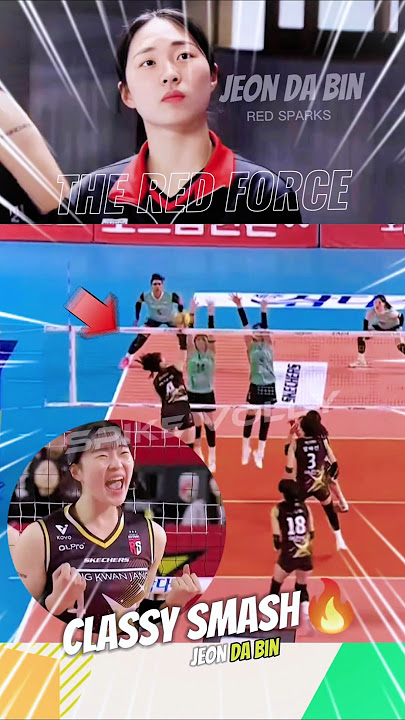 Classy action ‼️ smash jeon da bin 🔥 #volleyball #bolavoli