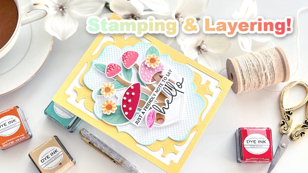 Wild About Mushrooms STAMPING & LAYERING Papertrey Ink YouTube