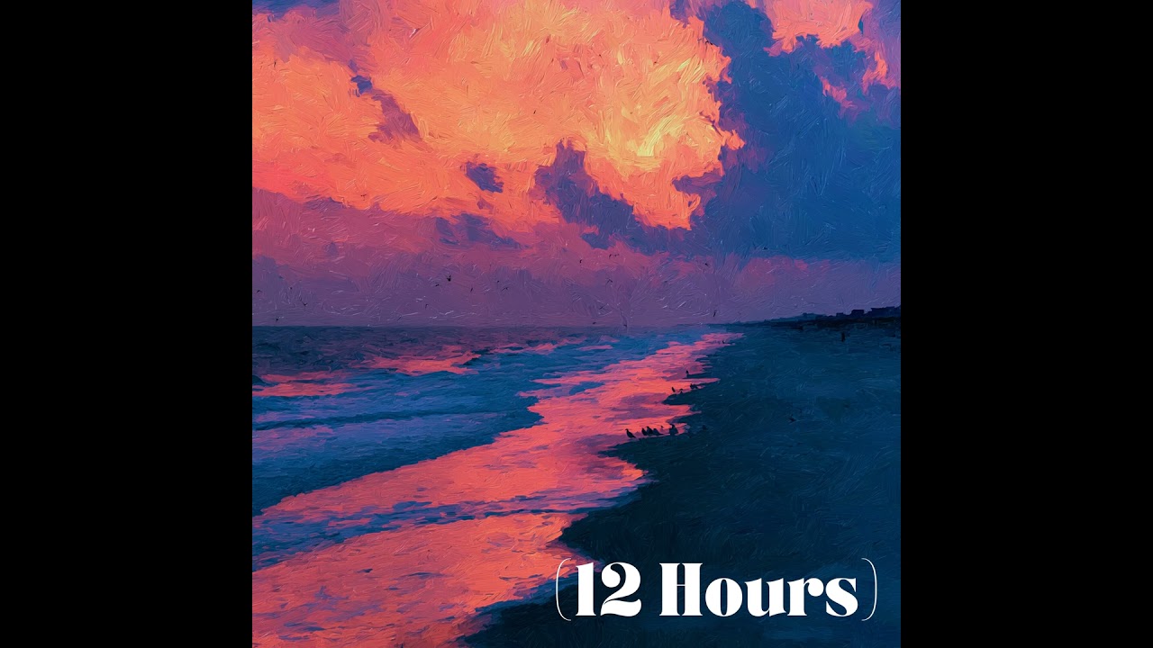 Beach Rain at Sunset with Ocean Waves and Nature Sounds | Sleep Sound (12 Hours)