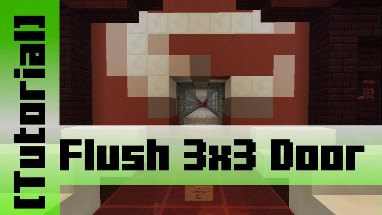 3x3 Flush Piston, Slime Block Door [Tutorial]