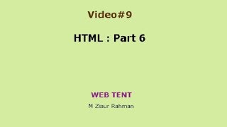 WEB TENT | HTML :: Part 6