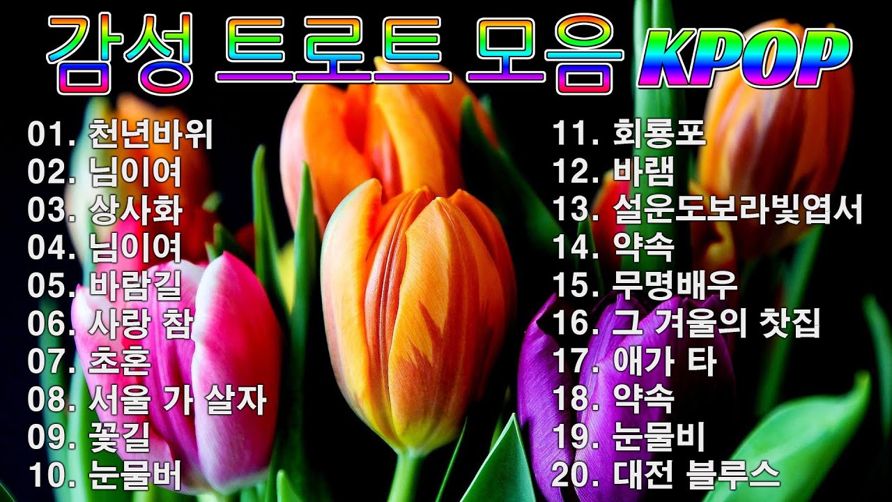 감성 트로트 모음 (TROT) PLAYLIST 🗃️ ( 꽃길.상사화.여인의 눈물.회룡포.바람길...) #kpop