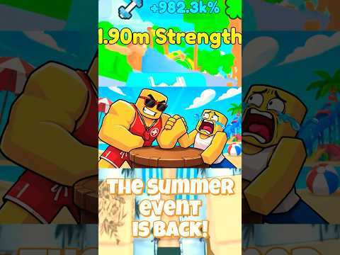 The SUMMER EVENT Is BACK In Roblox Arm Wrestle Simulator #roblox