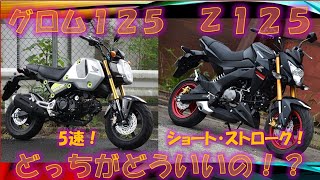 ホンダグロム125とカワサキZ125Proどっちがどういいの
