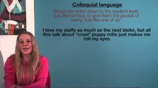 VCE English - Colloquial Language (Language Analysis)