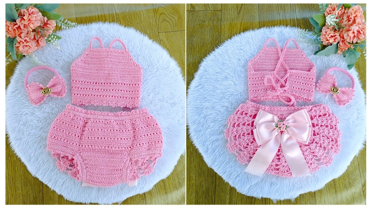 CROPPED DE CROCHÊ INFANTIL DO RN A 2 ANOS