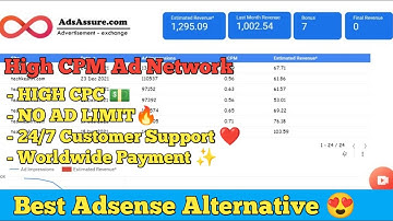 High CPM Ad Network Payment Proof  | Best Ad network for website monetization | AdsAssure.com cpm