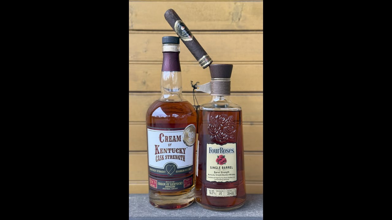 Four Roses and Cream of Kentucky bourbons paired with JC Newman Black Diamond cigar!