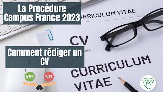 Procédure Campus France 2023 - Comment Rédiger un CV