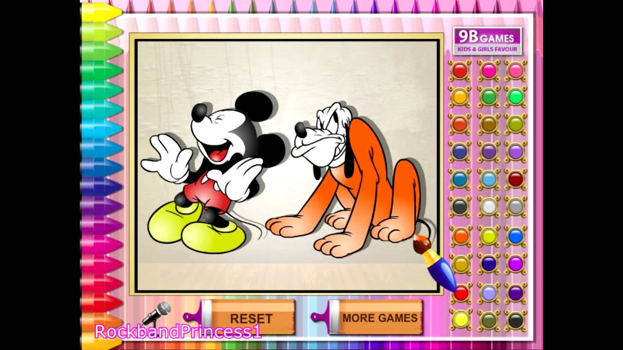 Mickey Mouse Games Mickey Mouse Coloring Games YouTube