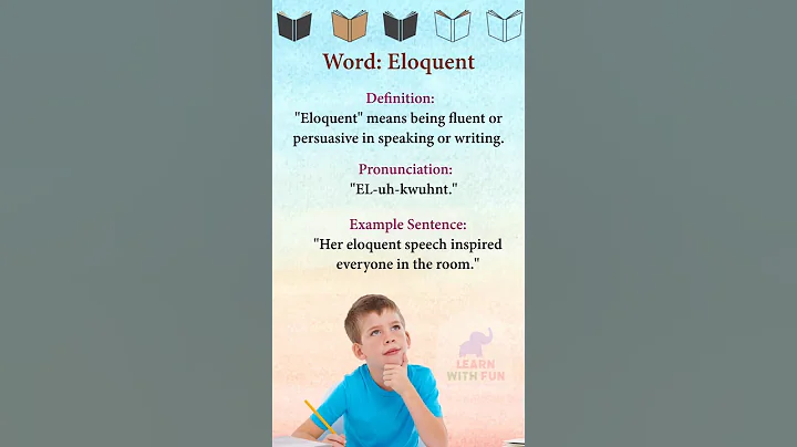 Word of the Day: Eloquent | Learn English in 60 Seconds #LearnEnglish#WordOfTheDay#EnglishVocabulary