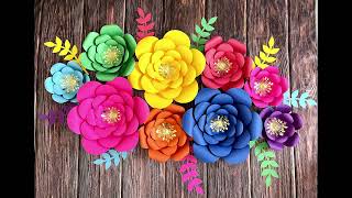 DIY Room Decor Ideas - Paper Flower wall Decoration Ideas Easy And Simple