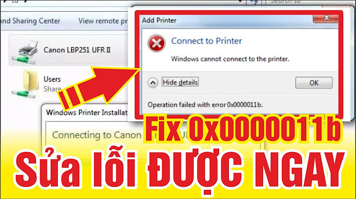 Lỗi window không thể kết nối máy in