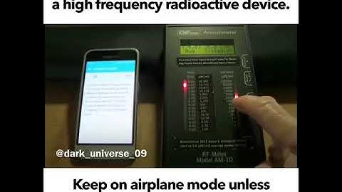 Cellphone Radiation : Airplane Mode