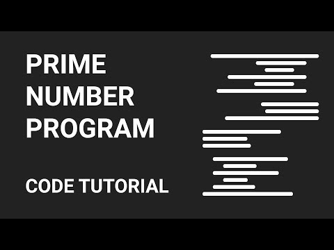 Prime Number Program | Code Tutorial