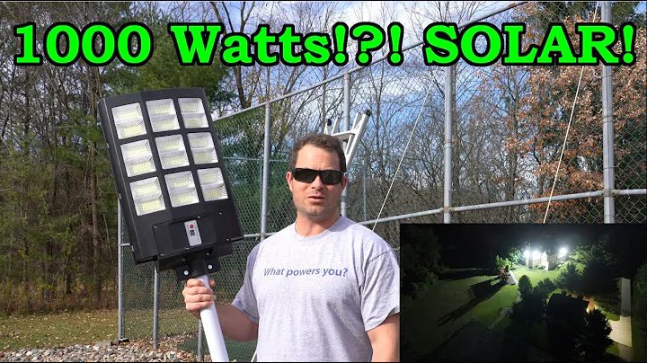✅ WHAT? 1000W Solar LED Street Light?  Let's Test This Out - Compare To Hardwired 150W LED
