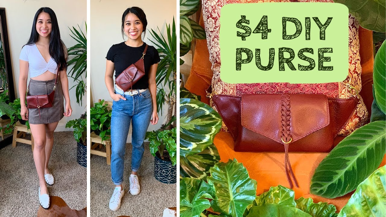 DIY: How I crafted an ultra-versatile red leather purse from a dumped couch + 5 ways to wear it!