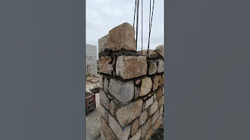 Строим колонны из камня широкие