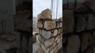Строим колонны из камня широкие
