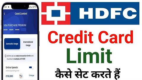 How To Set Hdfc Credit Card Limit | How To Control Hdfc Credit Card Limit | Hdfc Credit Card Limit