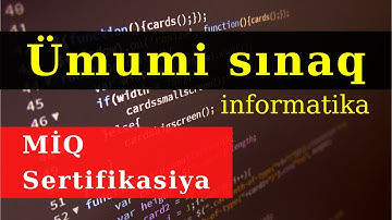 Ümumi Sınaq (40 SUAL) #MİQ   #sertifikasiya