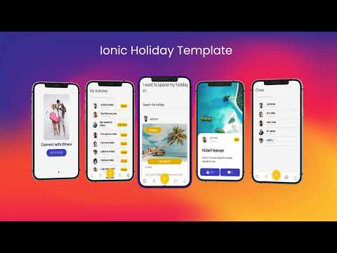 TRAVEL starter template with login, signup and onboarding page: IONIC, capacitor, cordova.