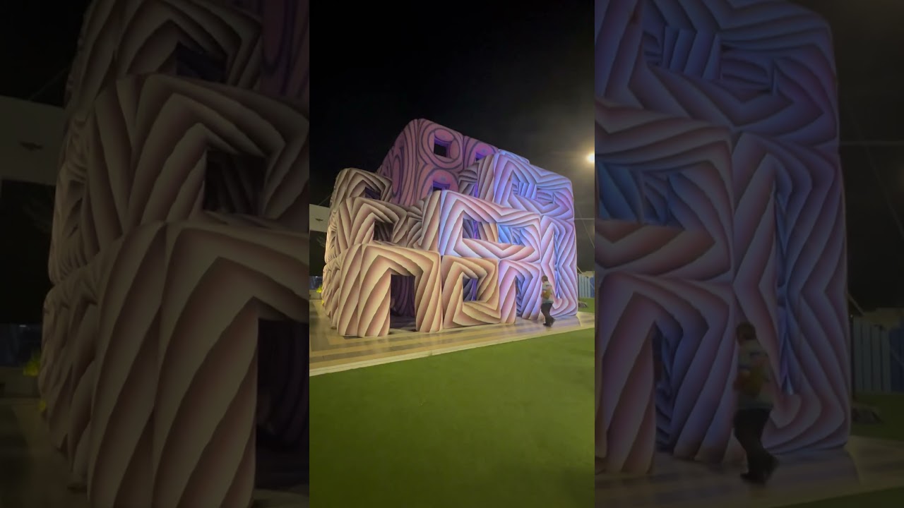 Inflatable maze at MOA 