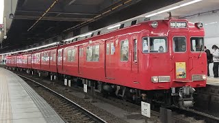 名鉄6000系6008f　系統版付き　普通知多半田行き　金山発車　2023.3.13