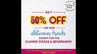 La Pinoz Pizza Mg Road, Kochi Get Flat 50% Off On Our Discount Treats Buy 1, Get 1 Free.